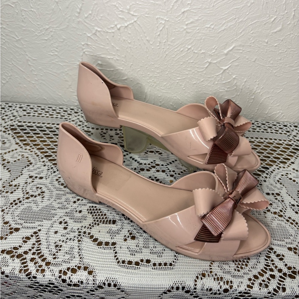 Melissa Pink Bow Flats